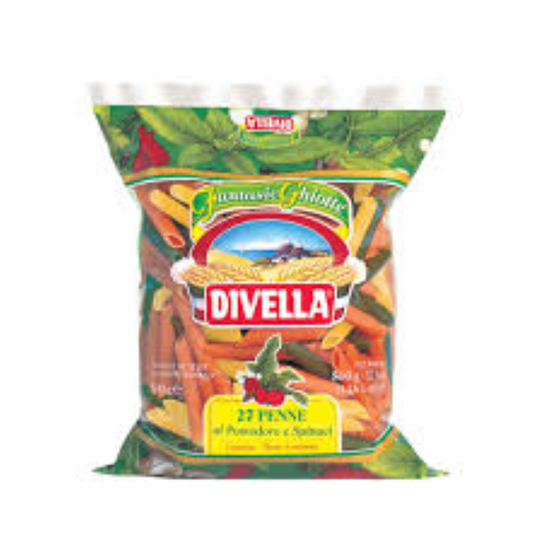 DIVELLA PENNE WITH TOMATOES & SPINACH 500G